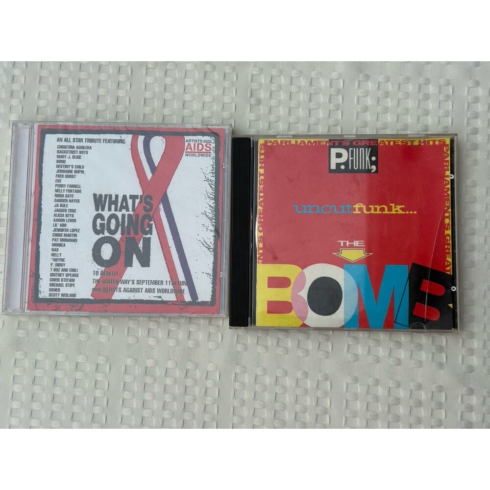 2 CD Originals Parliament Greatest Hits + Artists Against AIDS What's Going On